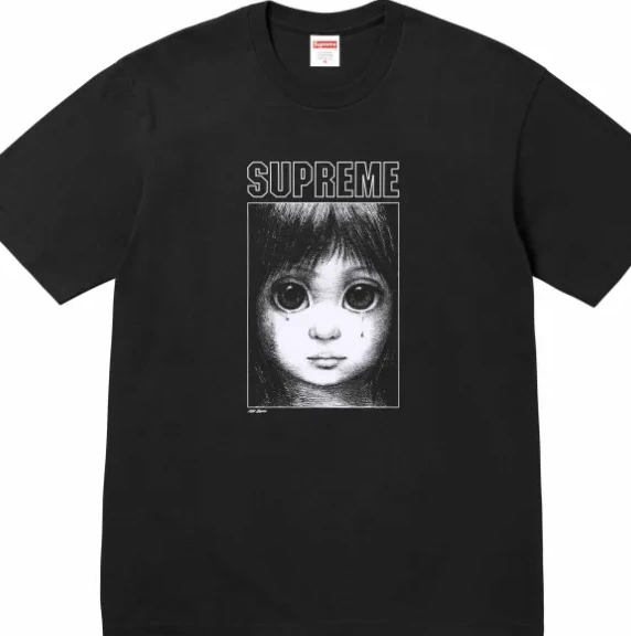 White M Big Manga 24SS Tears Teardrop XL Keane Tee S Black L Margaret and 0706